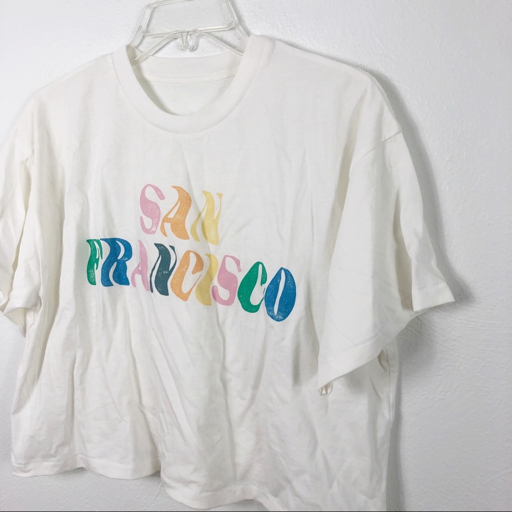 Daydreamer San Francisco Crop Tee in Stone Vintage - Picture 3 of 5